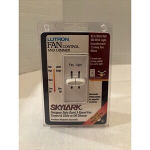 Lutron Fan Control and Dimmer S2-LFSQH-IV 300 Watts Light Ceiling Fan & a Light